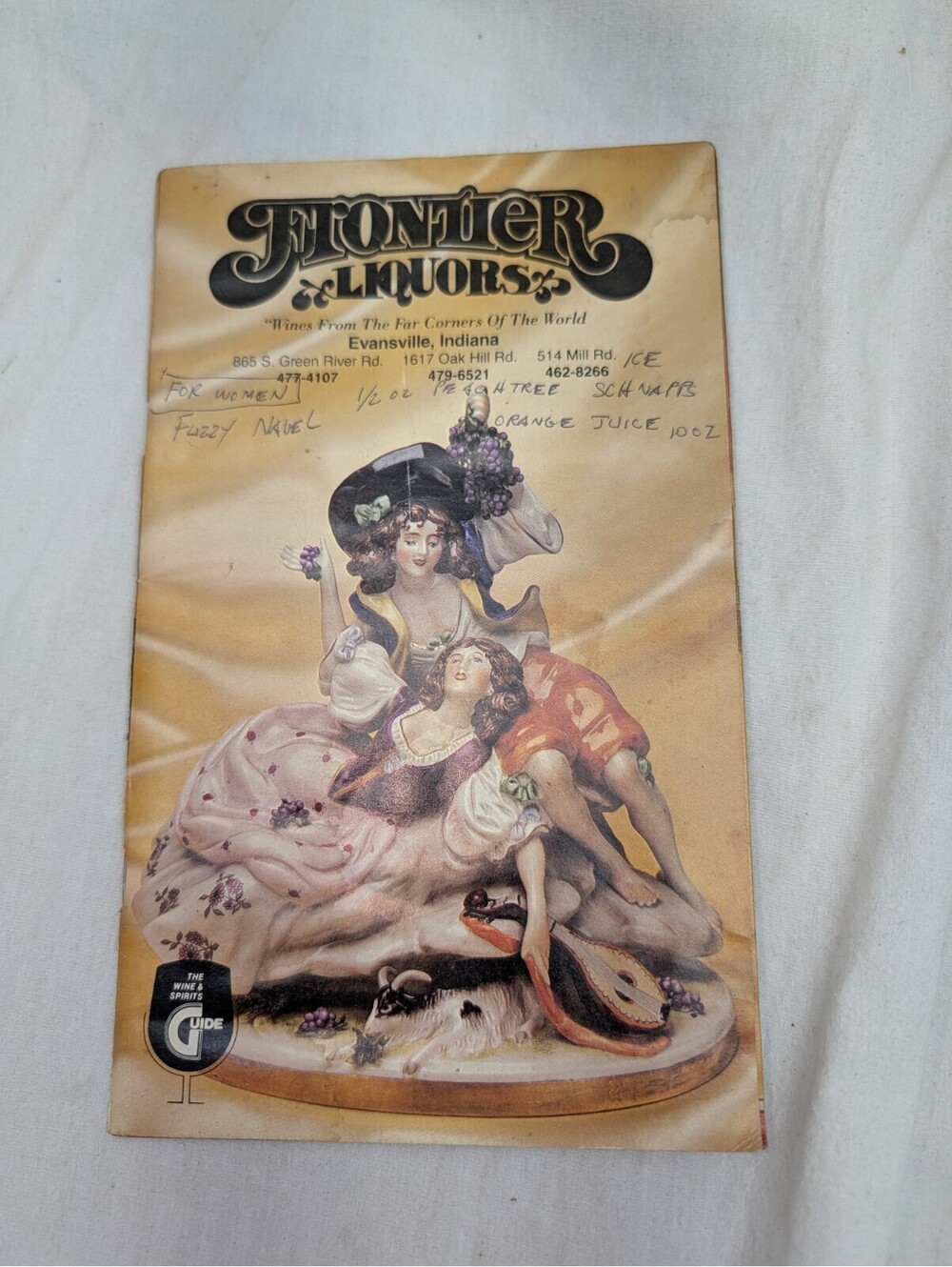 Vintage Frontier Liquor Mixer's Manual Cocktail Recipes Book Home Bar Liquor